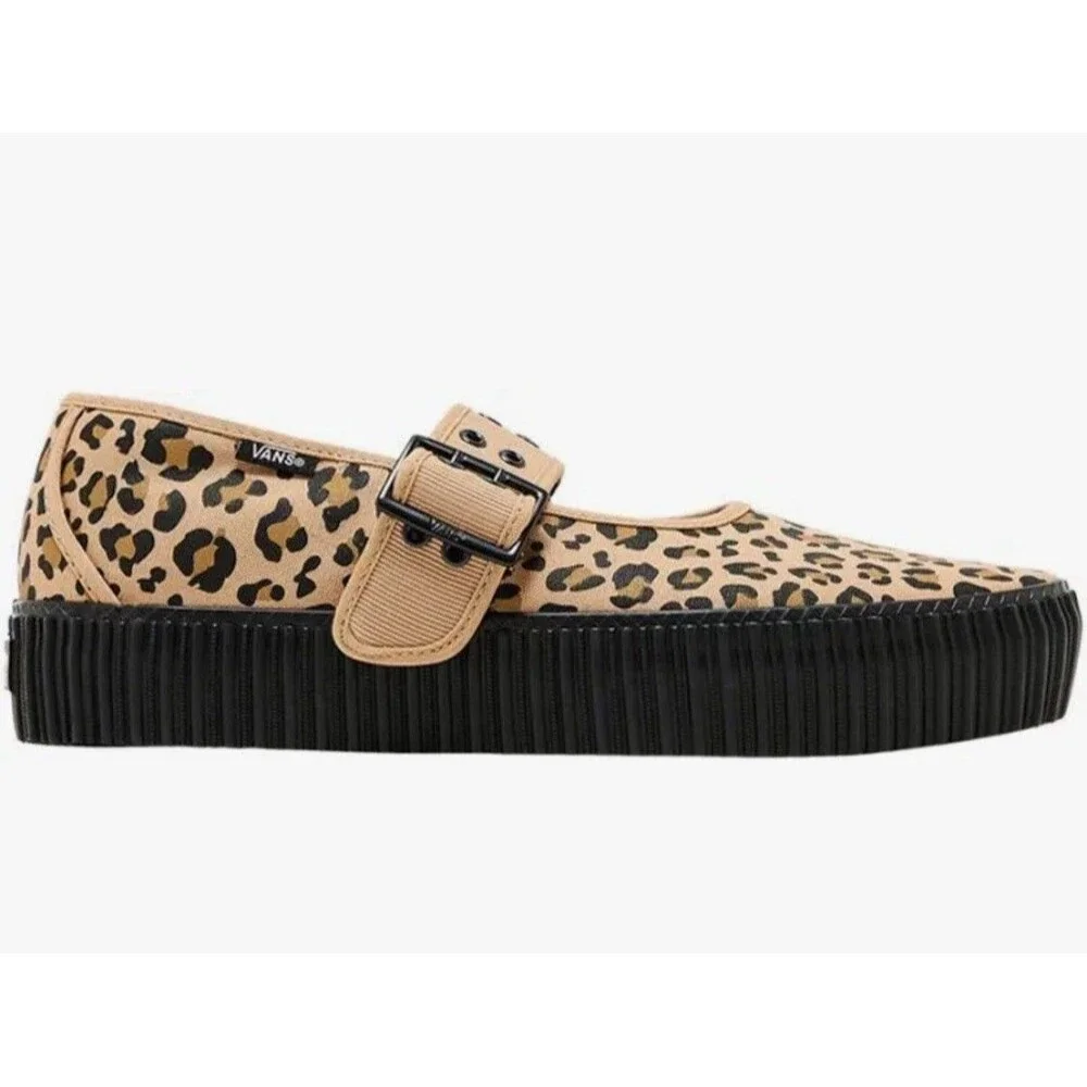 Vans Mary Jane Creeper Leopard Print Shoes Men/12 W/14 Grunge Core Punk Rare